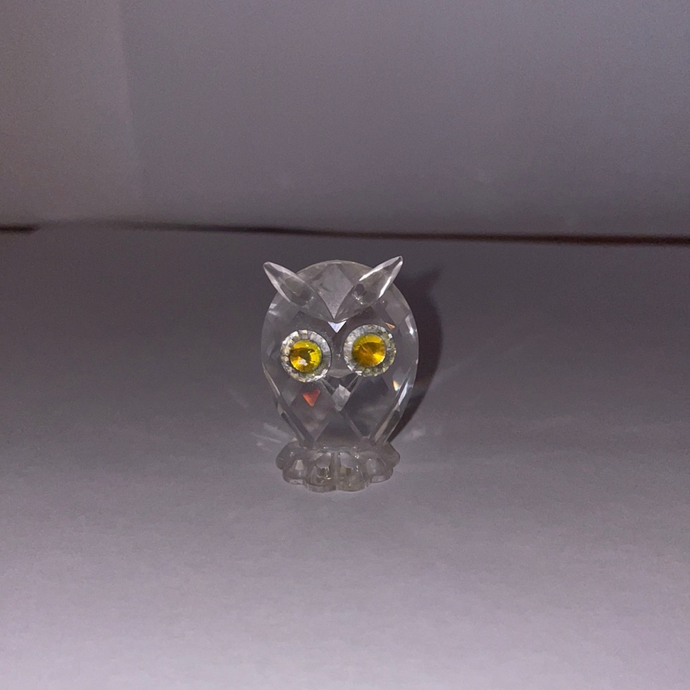 Swarovski Mini Owl 010014 Citron Eyes Max Schrek Woodland Friends Retired